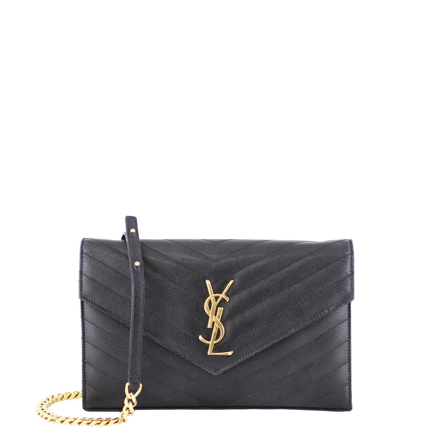 Saint Laurent Monogram Chain Wallet Front