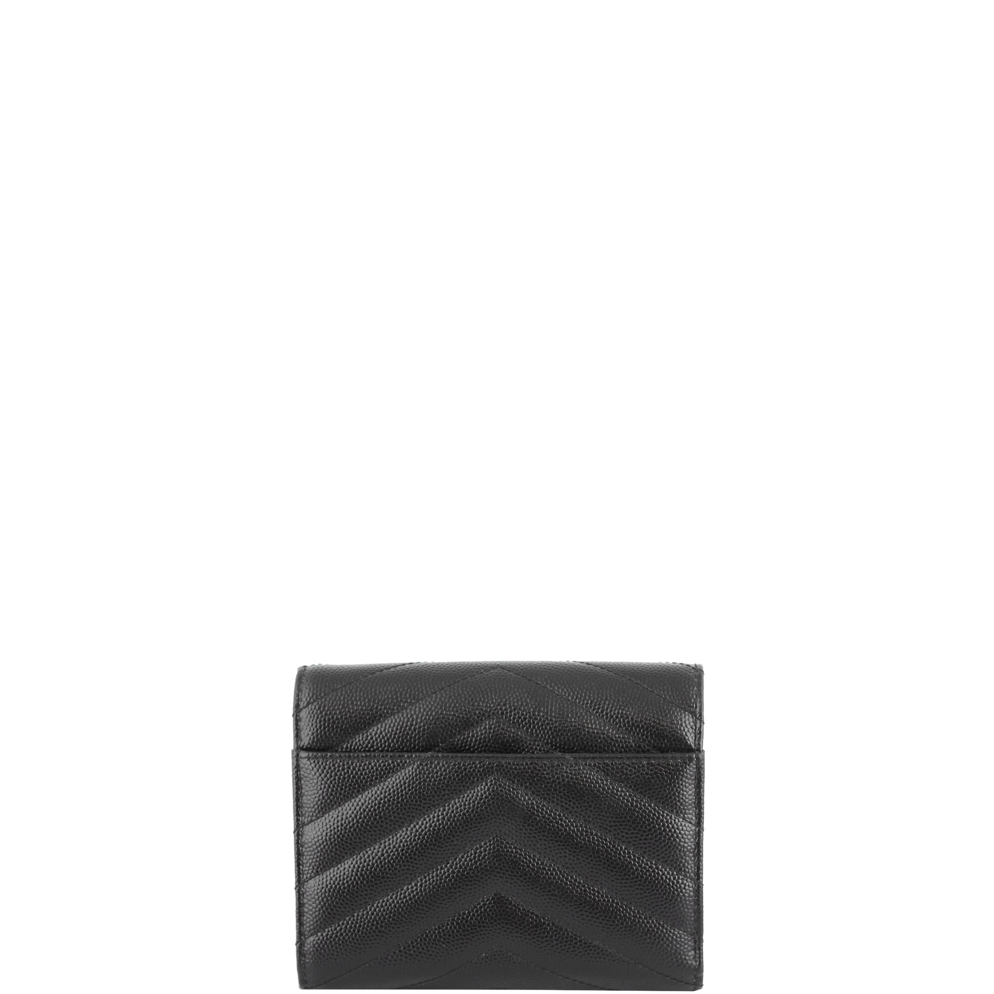 Saint Laurent Monogram Compact Tri-Fold Wallet Back