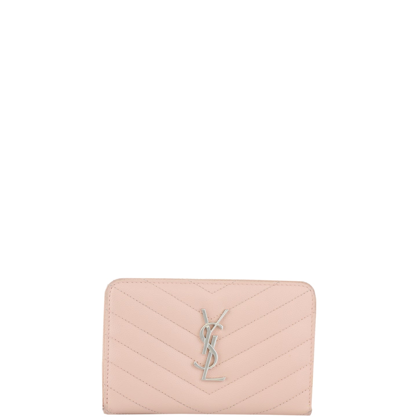 Saint Laurent Monogram Compact Zip Around Wallet Front