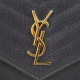 Saint Laurent Monogram Envelope Chain Wallet Logo