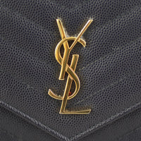 Saint Laurent Monogram Envelope Chain Wallet Logo