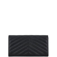 Saint Laurent Monogram Matelassé Flap Wallet Large Back