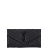 Saint Laurent Monogram Matelassé Flap Wallet Large Front