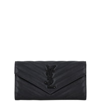 Saint Laurent Monogram Matelassé Flap Wallet Large Front