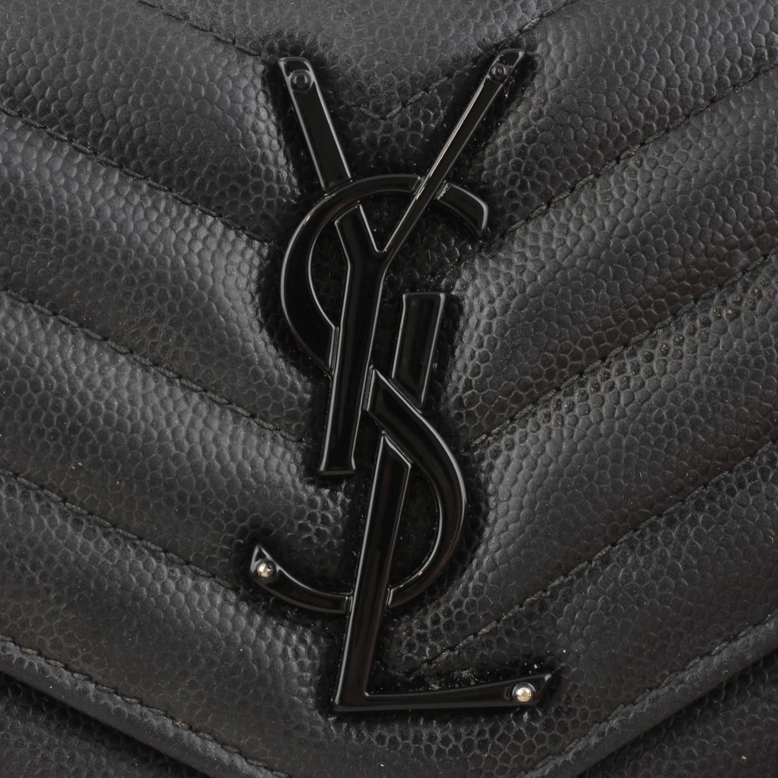 Saint Laurent Monogram Matelassé Flap Wallet Large Logo
