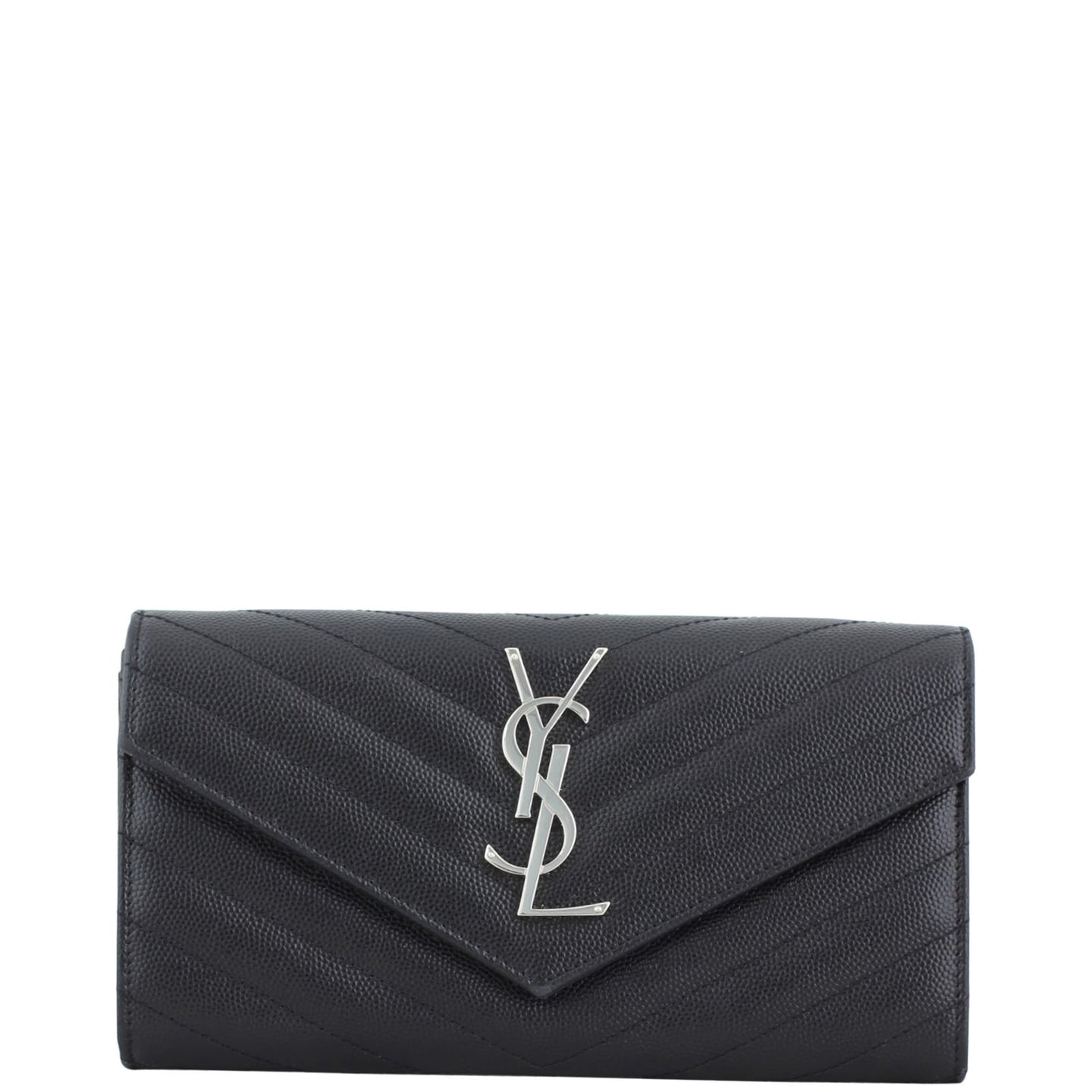 Saint Laurent Monogram Flap Wallet Large Front