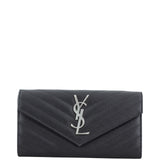 Saint Laurent Monogram Flap Wallet Large Front