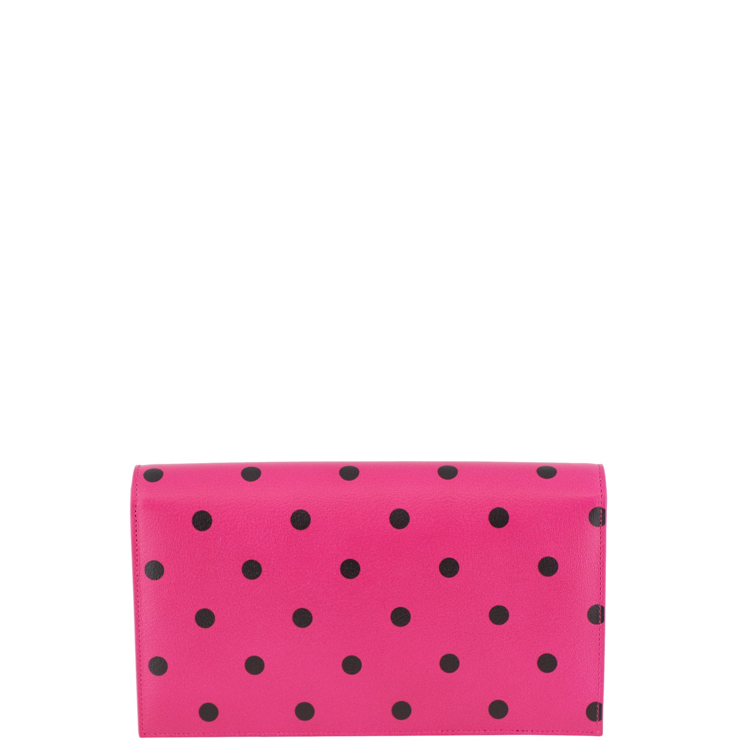 Saint Laurent Polka Dot Classic Monogram Clutch Back
