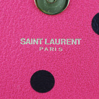 Saint Laurent Polka Dot Classic Monogram Clutch Exterior