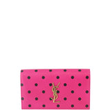 Saint Laurent Polka Dot Classic Monogram Clutch Front