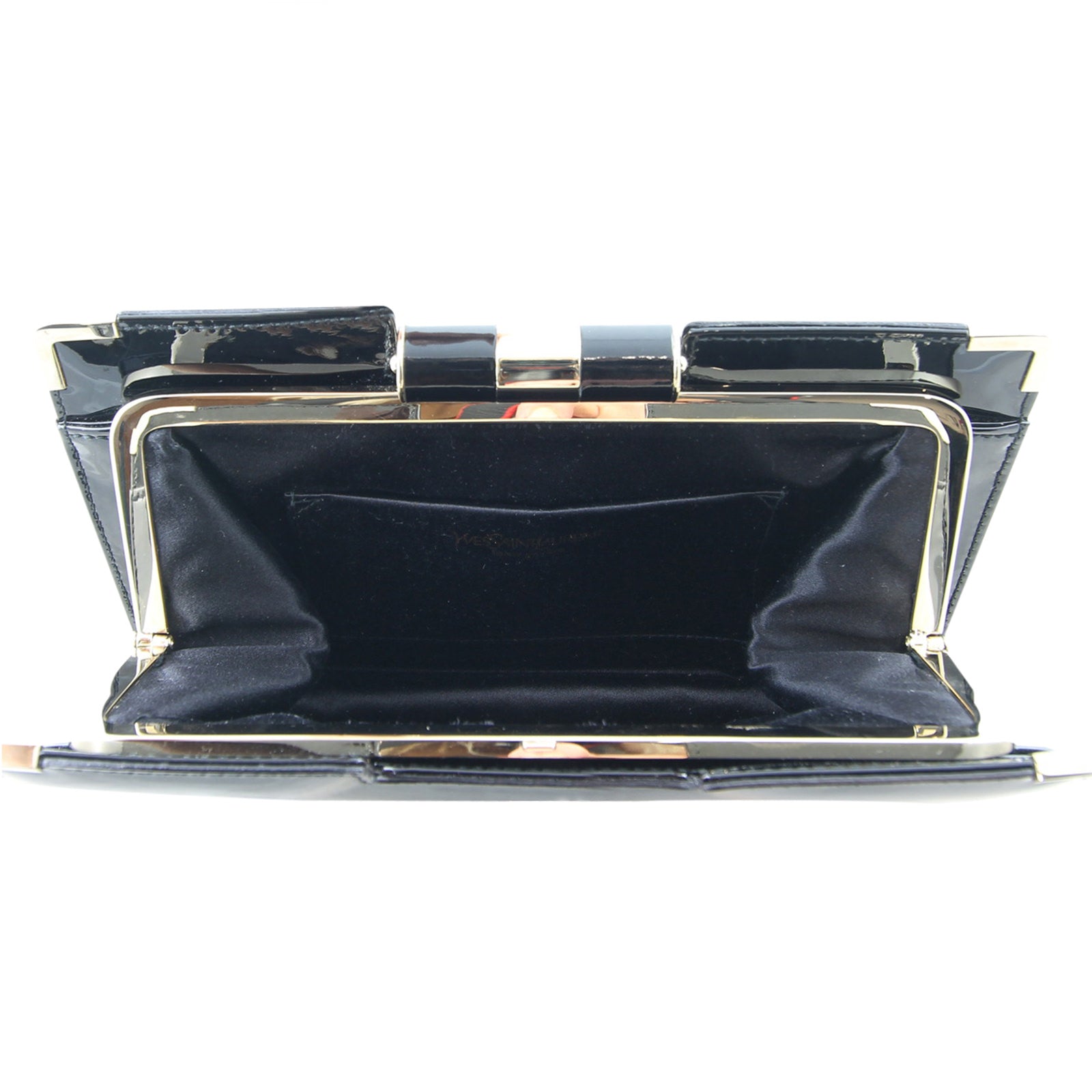 Saint Laurent Patent Clutch interior