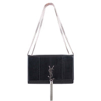 Saint Laurent Classic Medium Kate Tassel Satchel Python Hanging