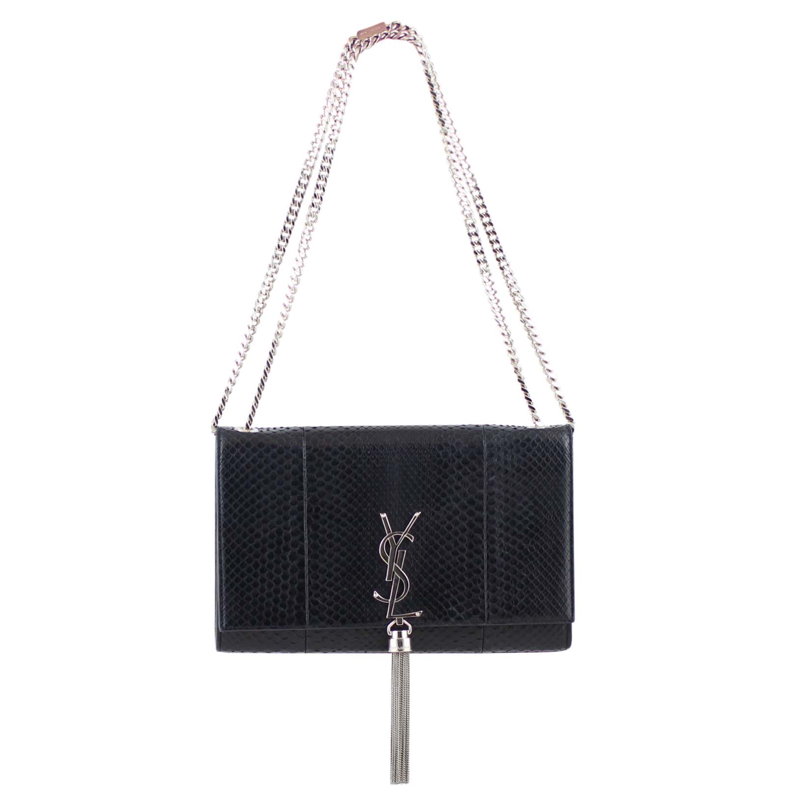 Saint Laurent Classic Medium Kate Tassel Satchel Python Hanging