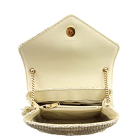 Saint Laurent Soft Raffia Shoulder Bag Interior