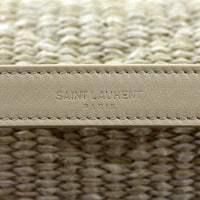 Saint Laurent Soft Raffia Shoulder Bag Handle Stamp