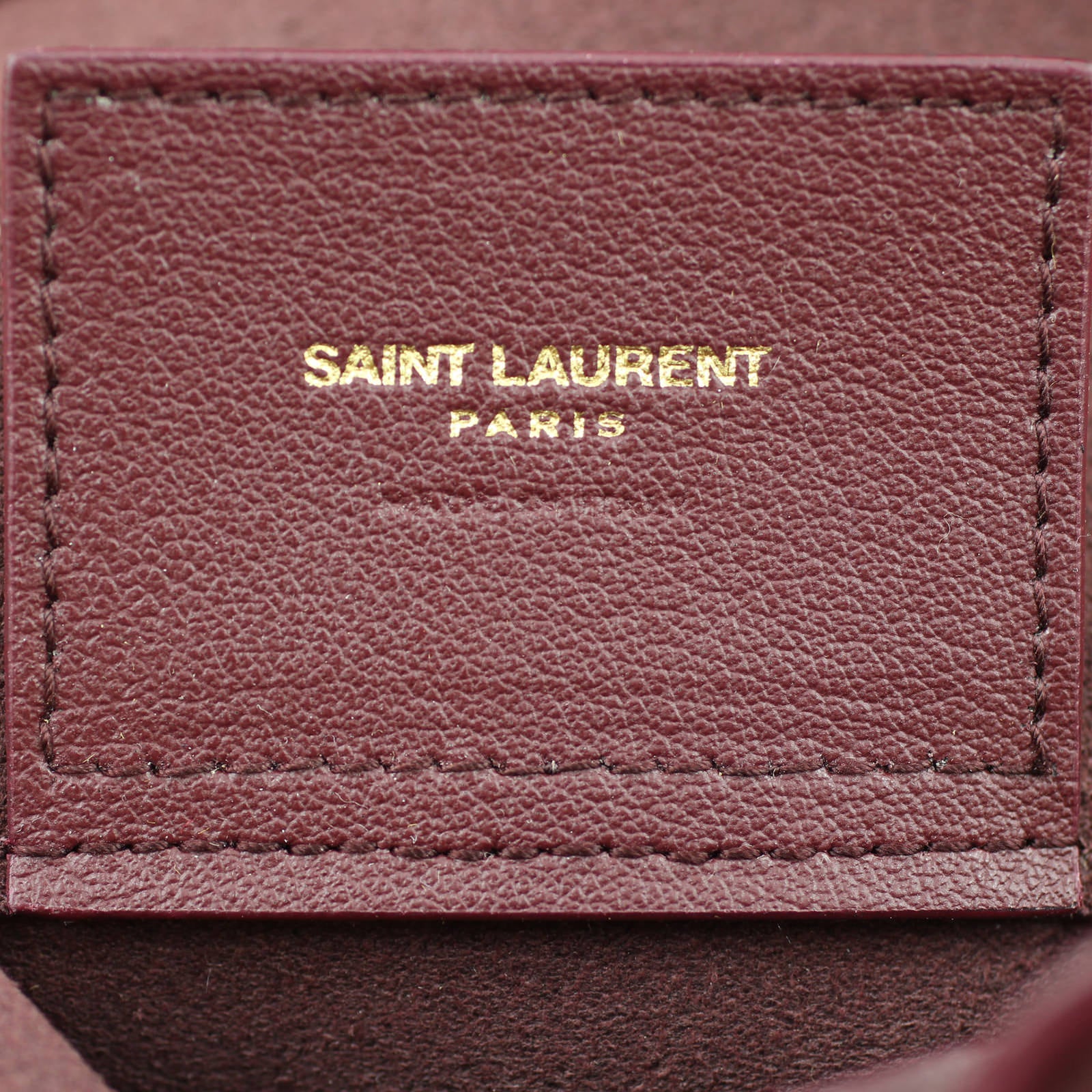 Saint Laurent Shopping Tote interior stamp