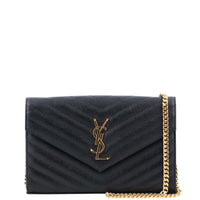 Saint Laurent Monogram Chain Wallet Front