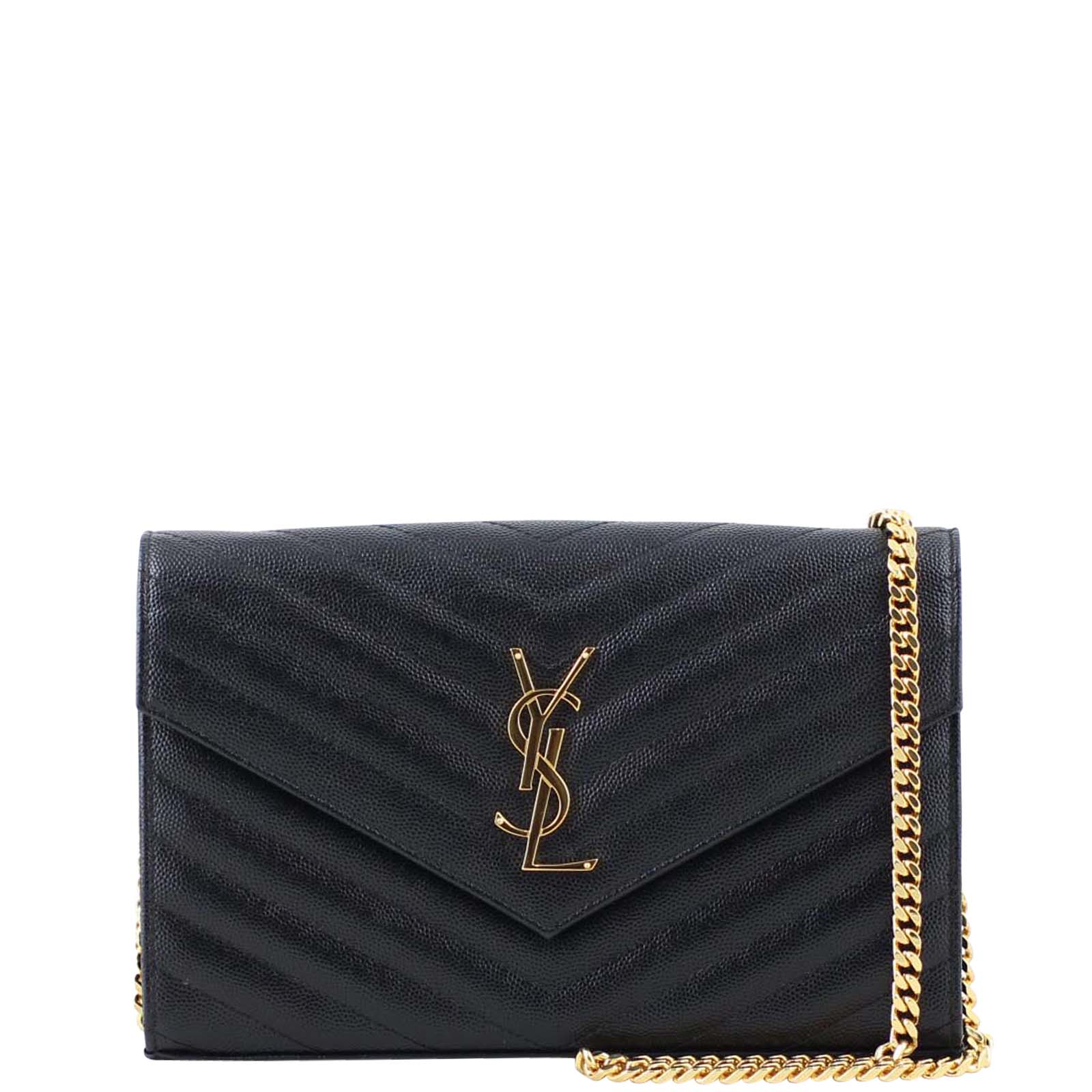 Saint Laurent Monogram Chain Wallet Front