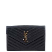 Saint Laurent Monogram Chain Wallet Front no chain