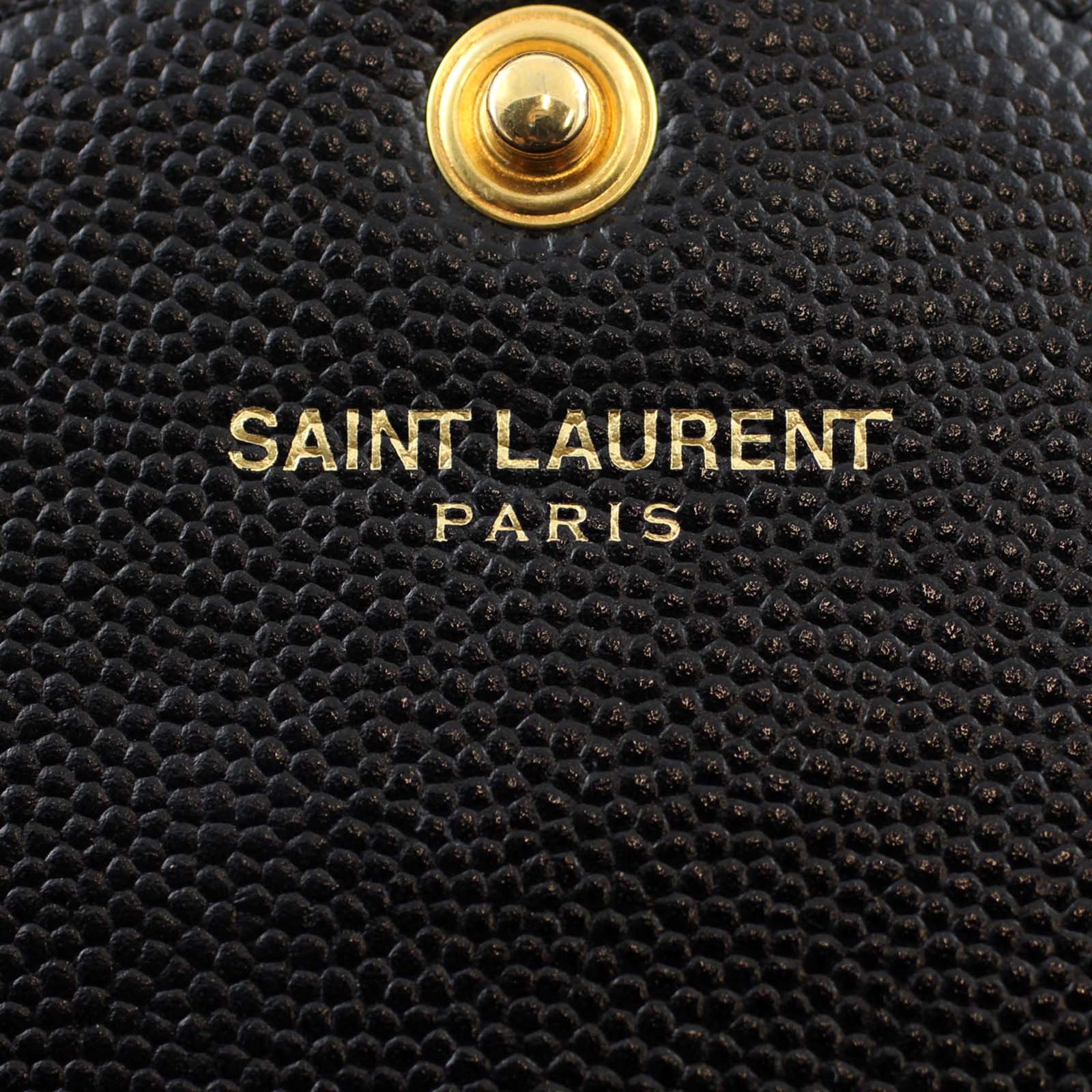 Saint Laurent Monogram Chain Wallet stamp