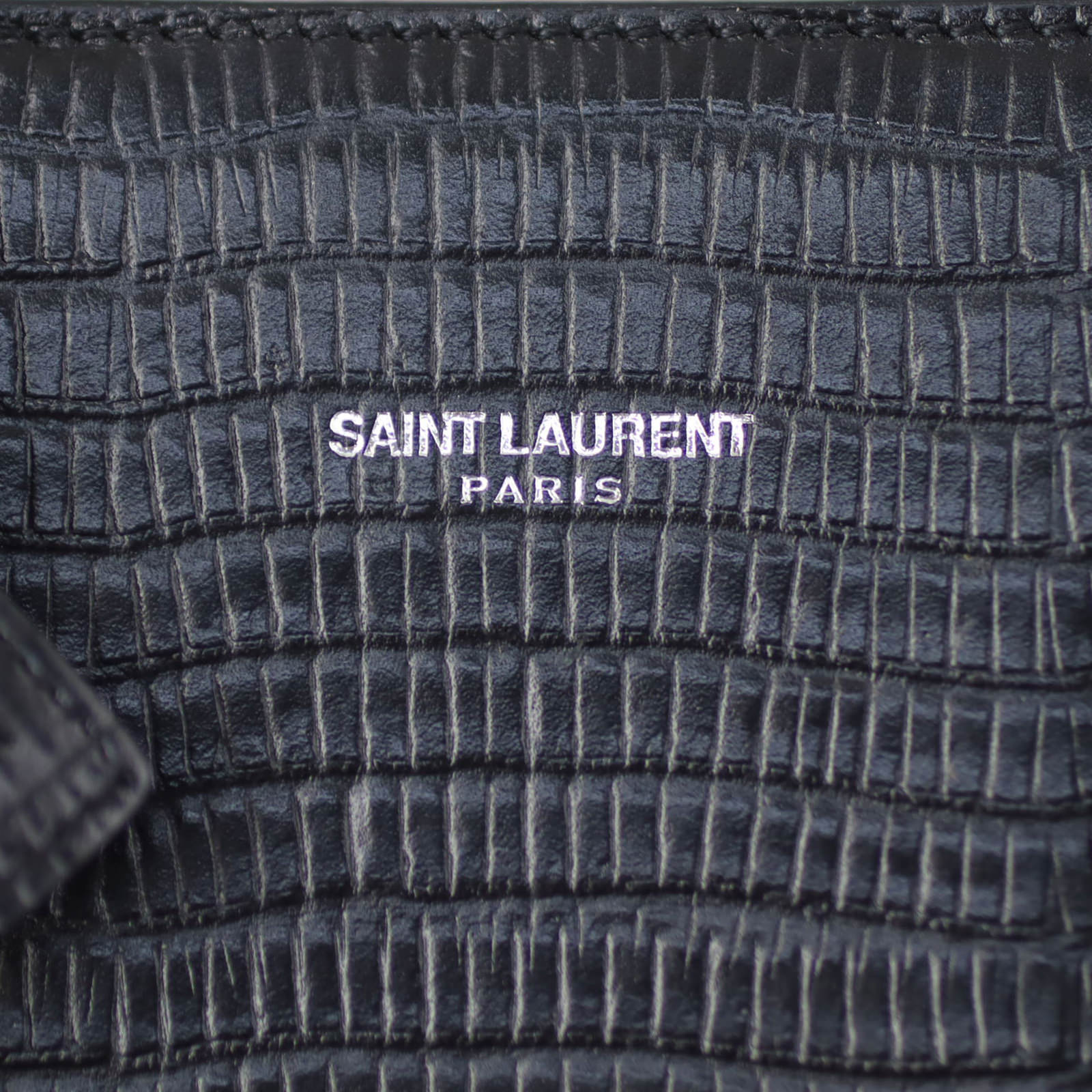 Saint Laurent Sac de Jour Baby Lizard Embossed Stamp