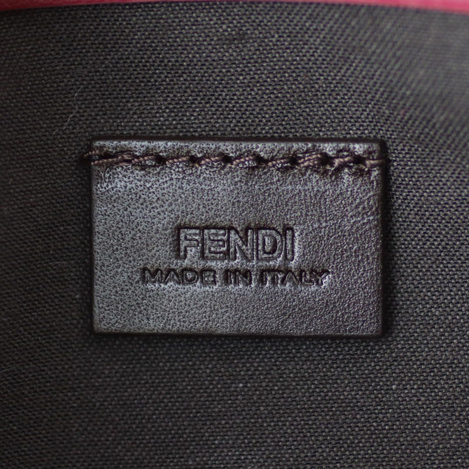 Fendi Pequin Bustina Clutch Stamp