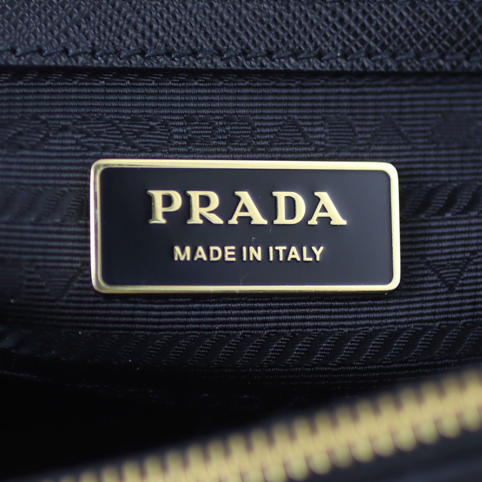 Prada Saffiano Lux Galleria Double Zip Tote Small Stamp