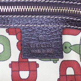 Gucci GG Canvas Embroidered Mushroom Vertical Tote Stamp