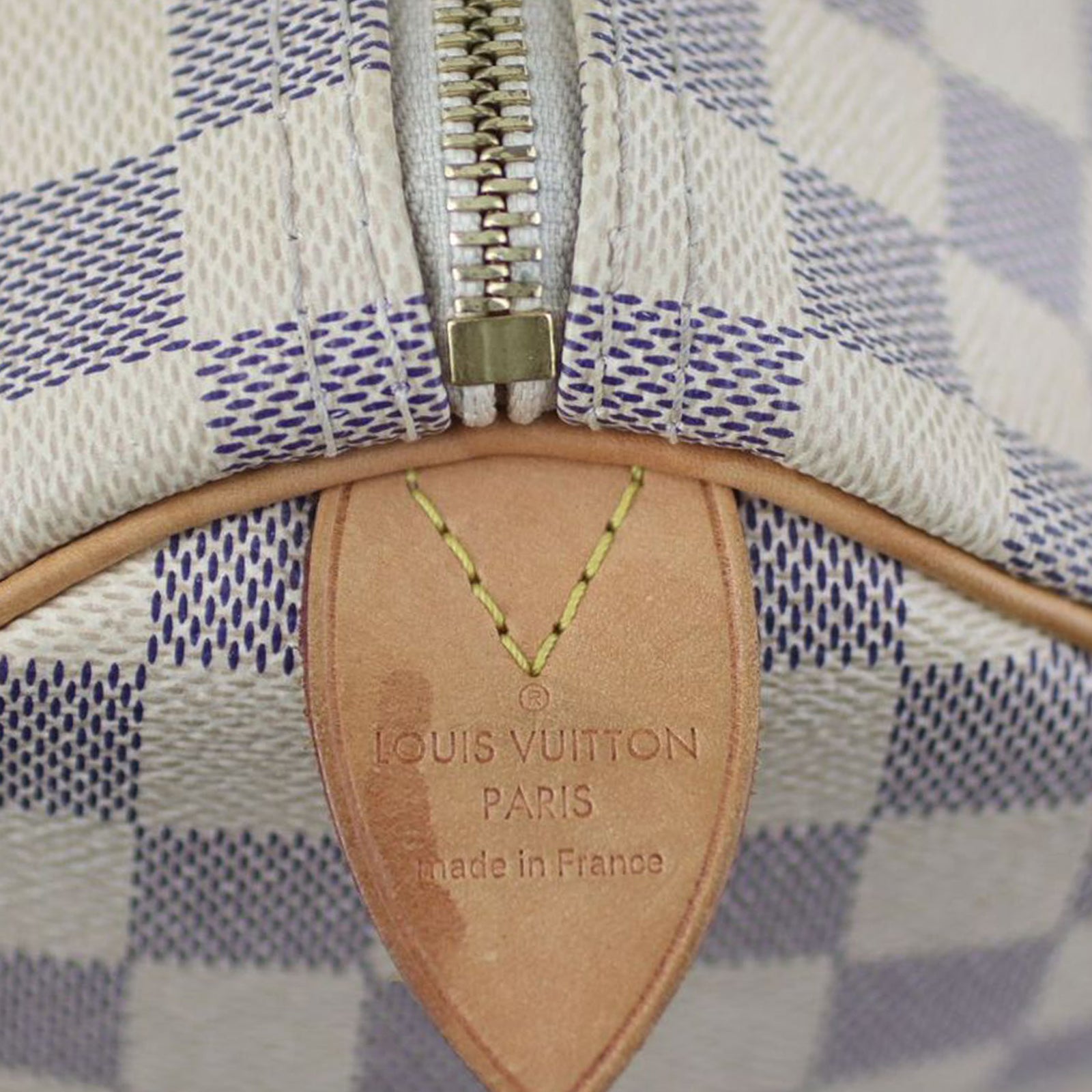 Louis Vuitton Speedy 30 Damier Azur Stamp