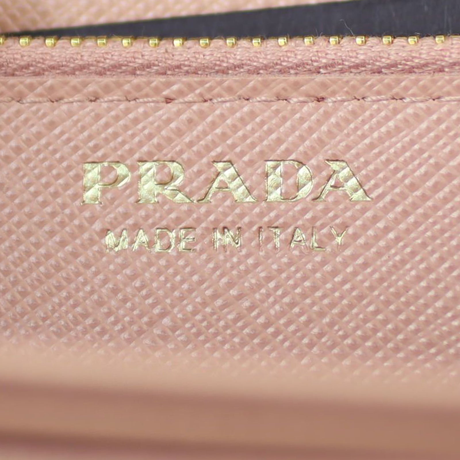 Prada Saffiano Metal Continental Wallet Stamp