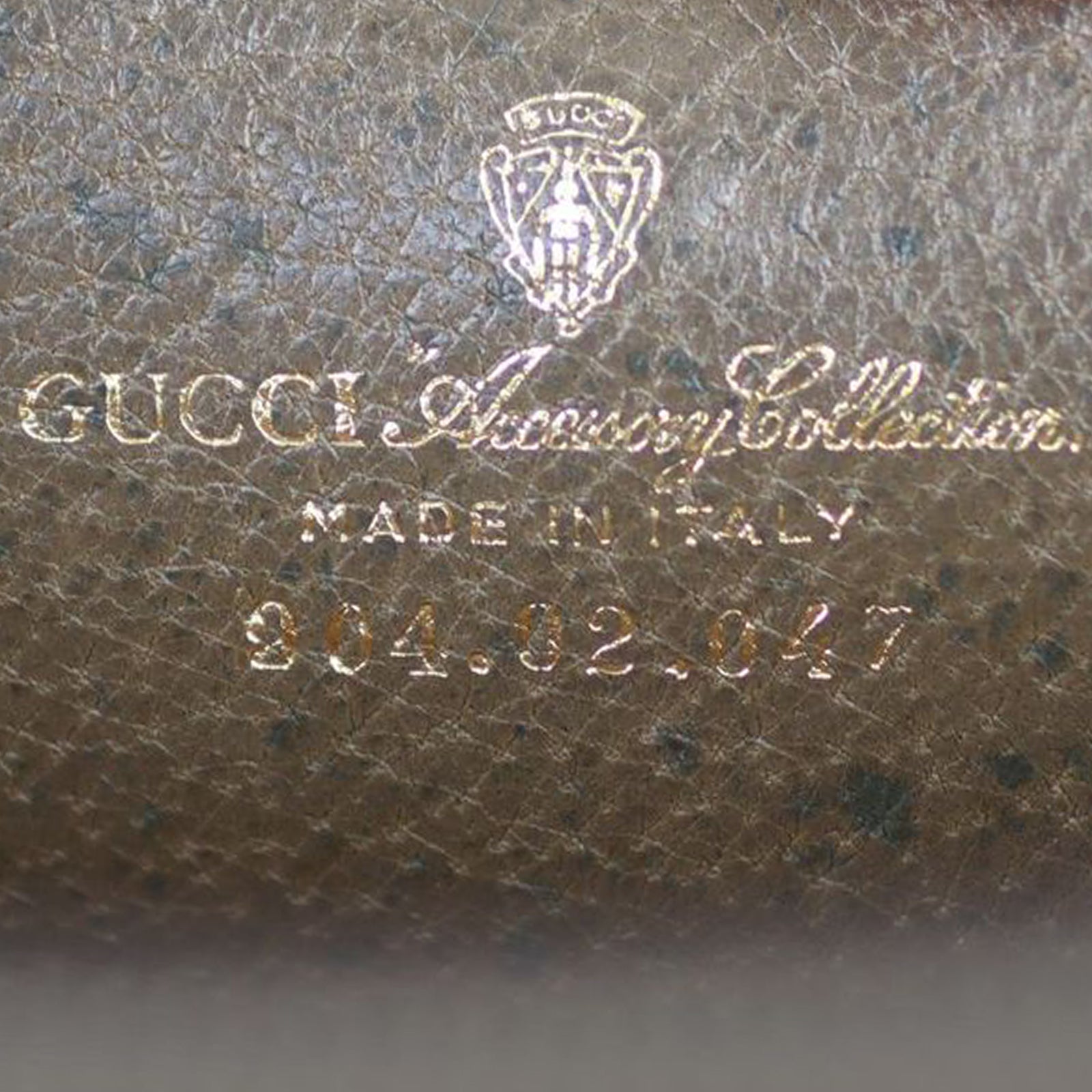 Gucci GG Sherry Line Camera Bag Stamp and Date code