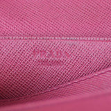 Prada Saffiano Compact Wallet Stamp