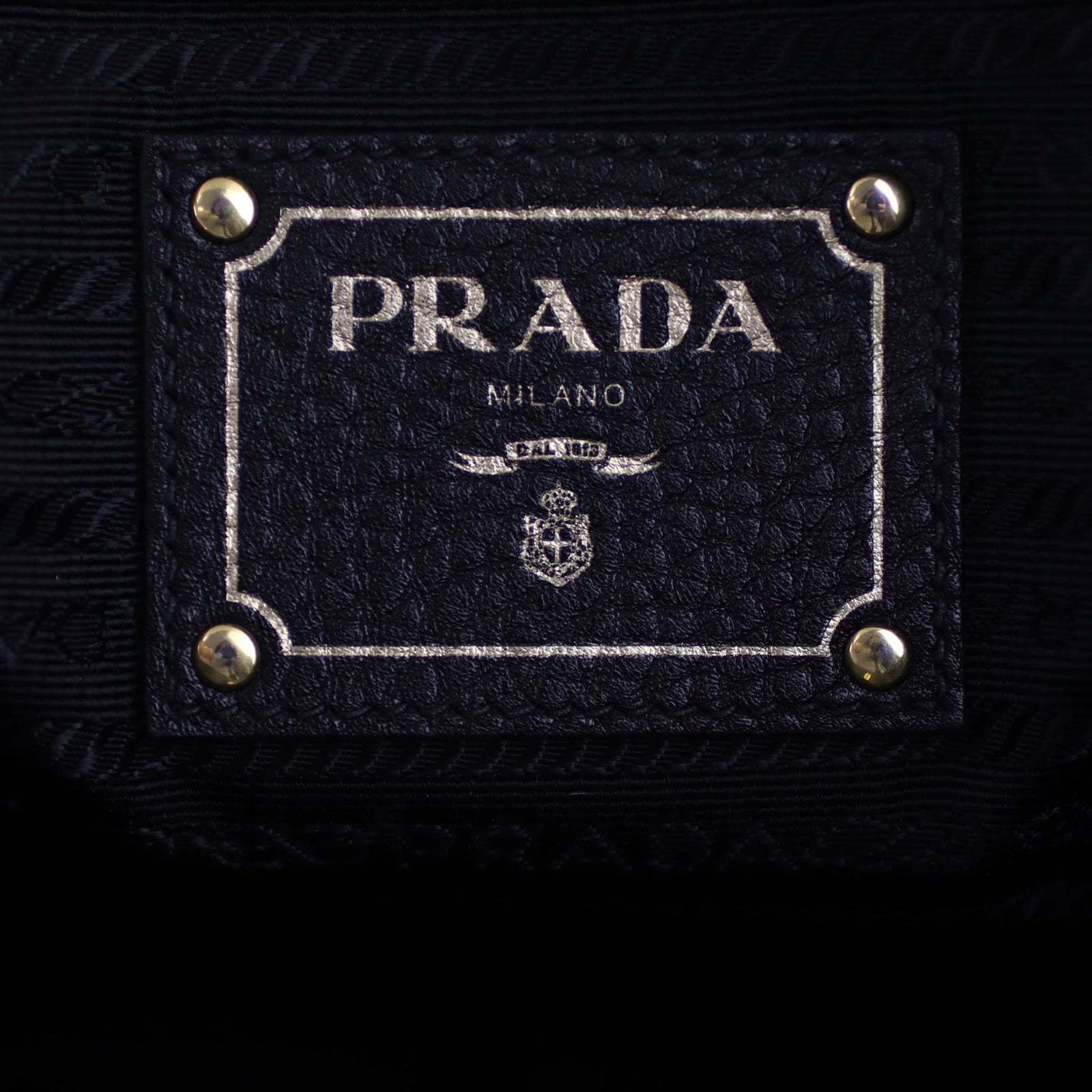 Prada Vitello Daino Zip Tote Bag Stamp