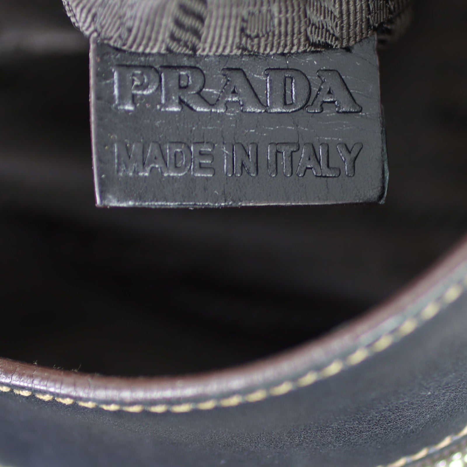 Prada Canvas Logo Messenger Stamp