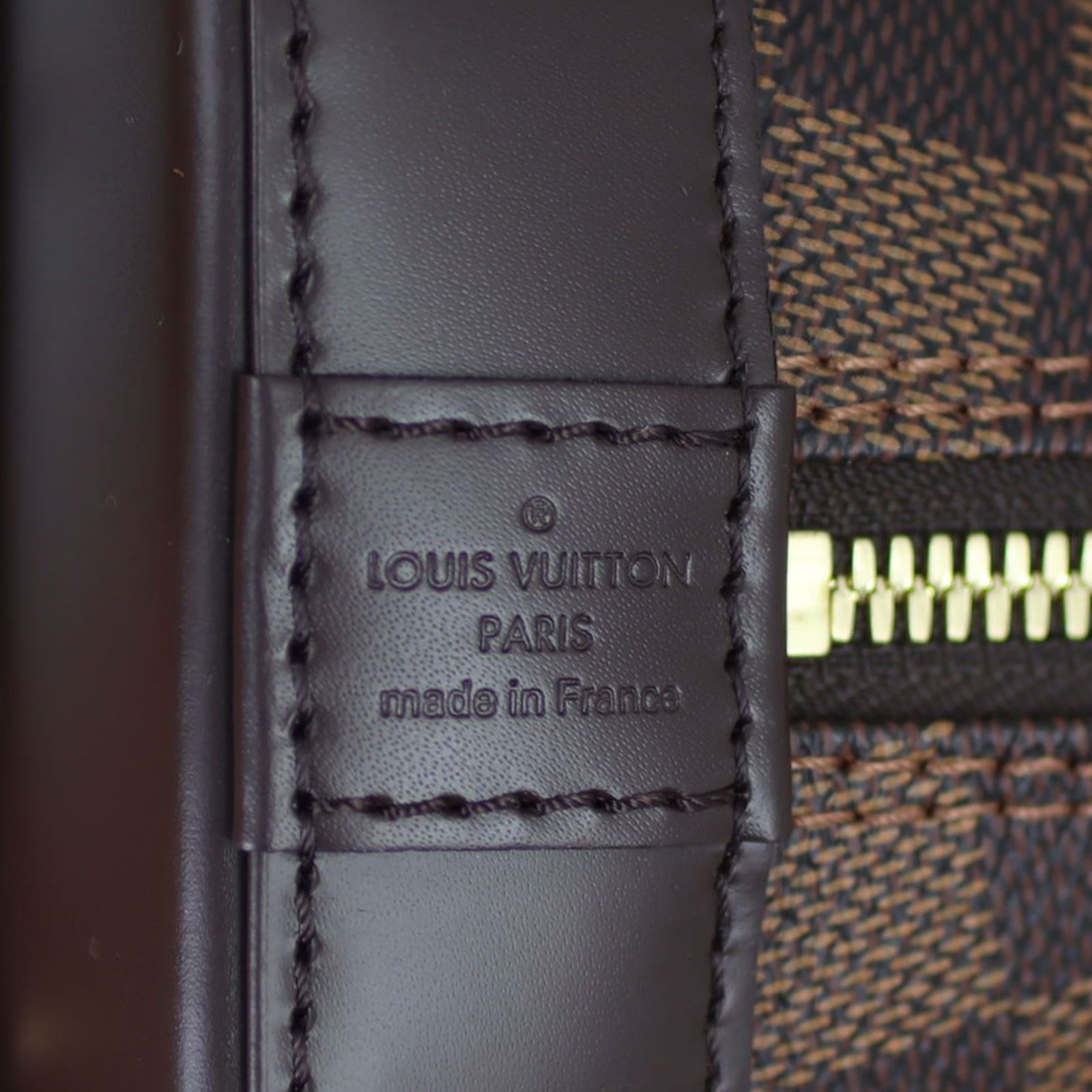 Louis Vuitton Alma BB Damier Ebene Stamp