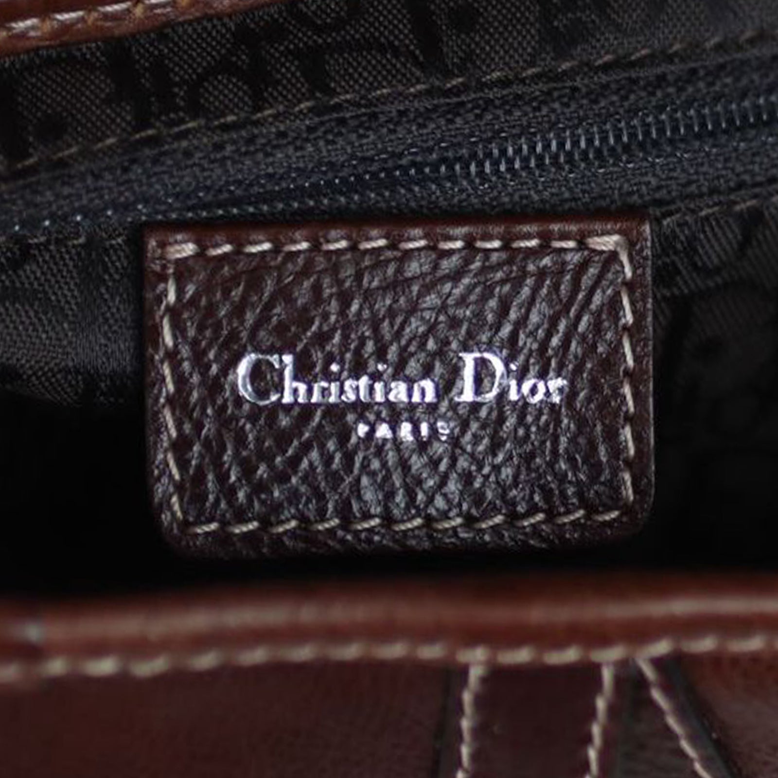 Dior Embroidered Leather Saddle Bag Stamp