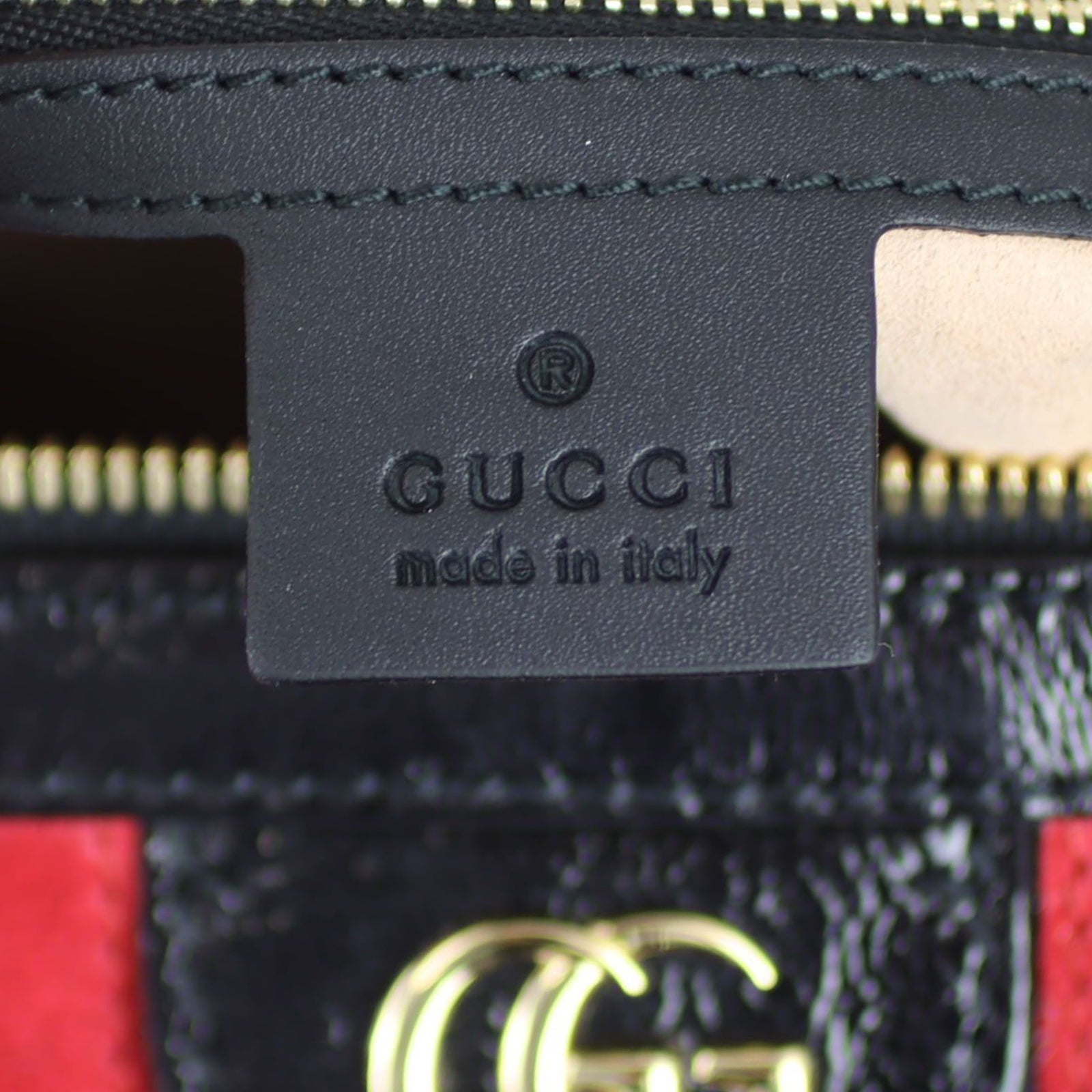 Gucci Ophidia Suede Boston Bag Stamp