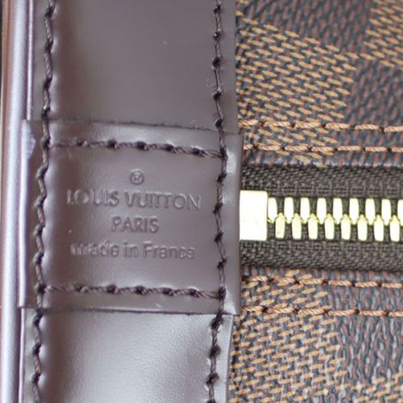 Louis Vuitton Alma BB Damier Ebene Stamp