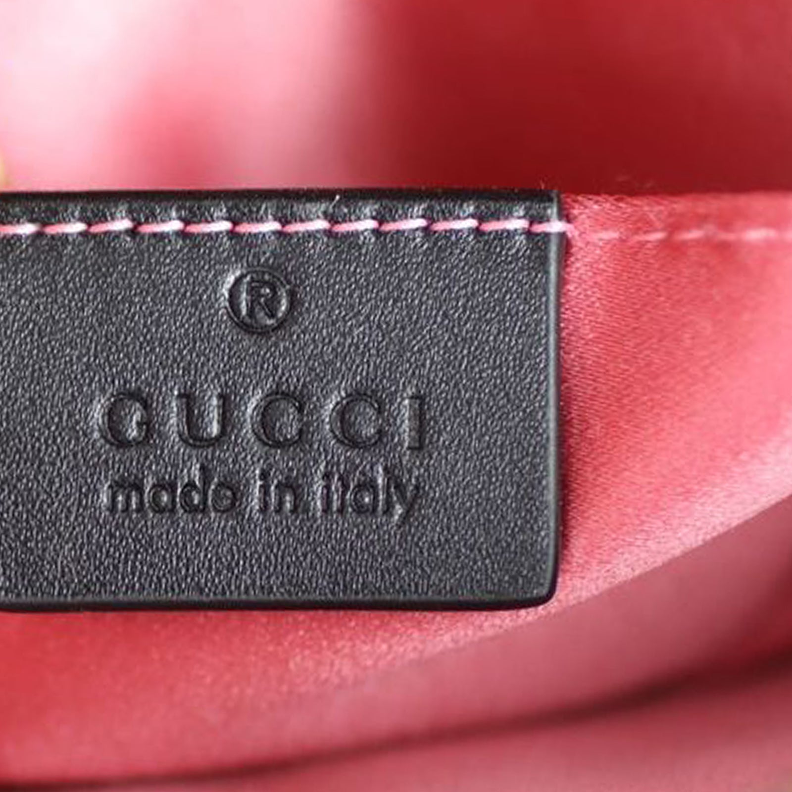 Gucci GG Marmont Matelasse Velvet Belt Bag Stamp