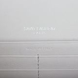 Saint Laurent Monogram Croc Embossed Flap Large Wallet Stamp