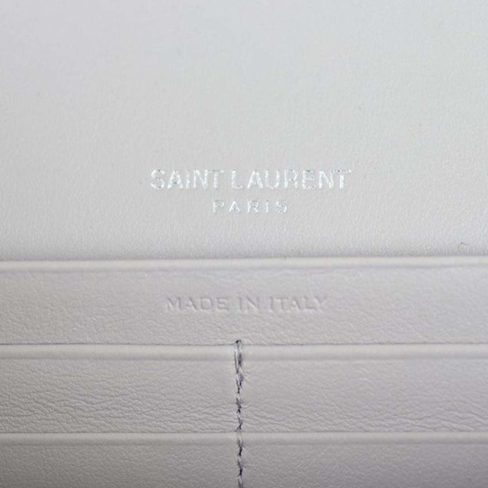 Saint Laurent Monogram Croc Embossed Flap Large Wallet Stamp