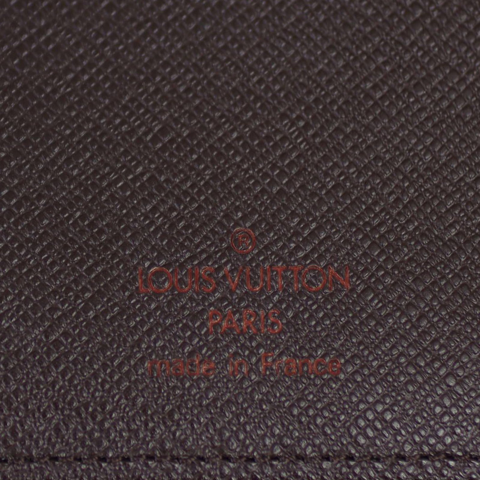 Louis Vuitton Medium Ring Agenda Cover Damier Ebene Stamp