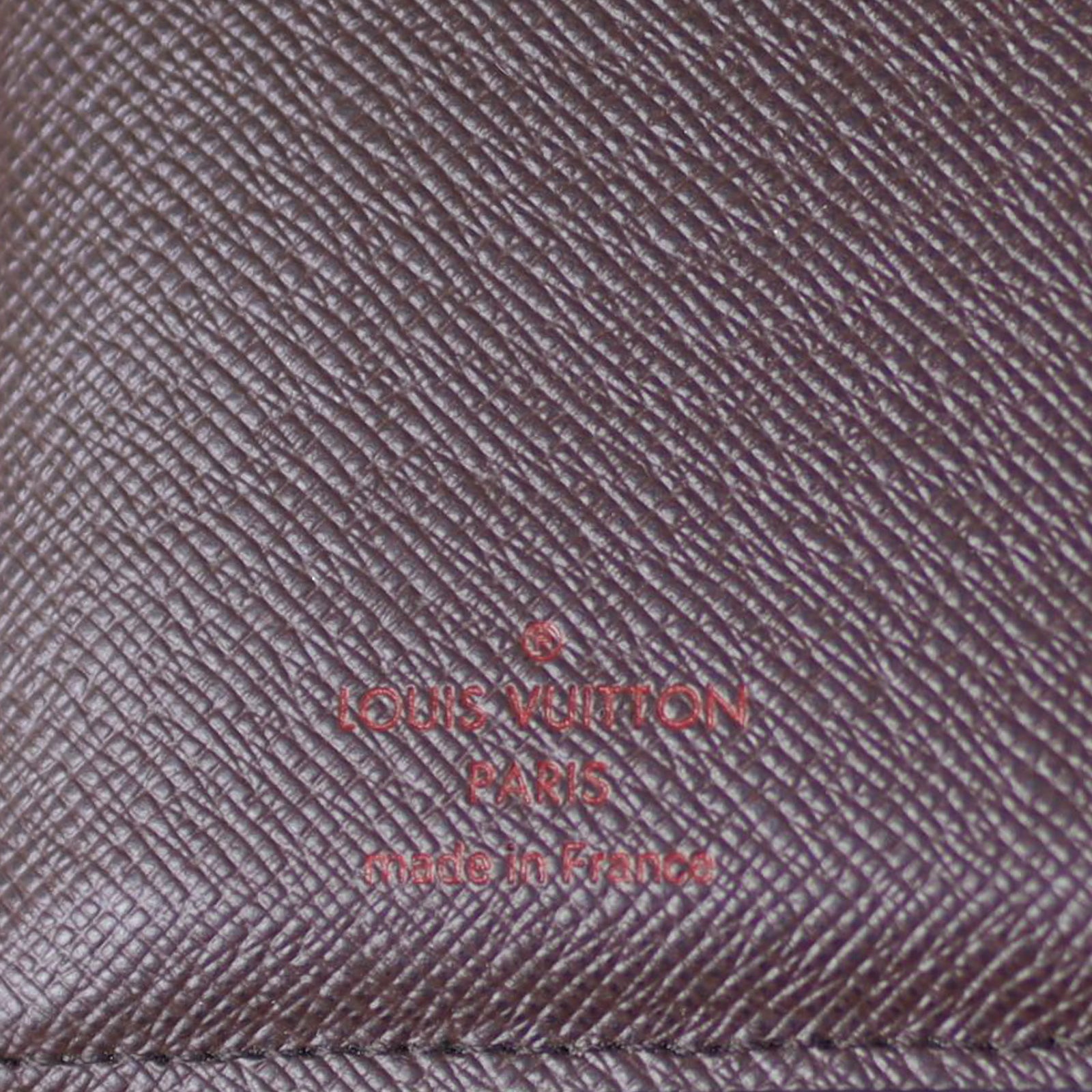 Louis Vuitton Small Ring Agenda Cover Damier Ebene Stamp