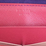 Prada Saffiano Zip Wallet Stamp