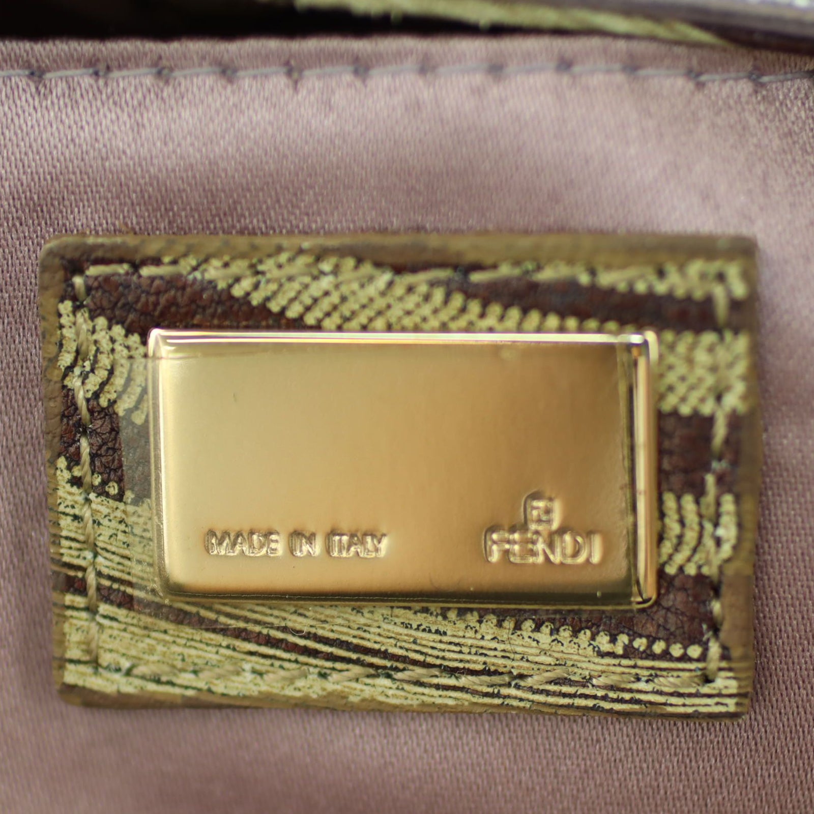 Fendi Mini Vanity Clutch with Strap Stamp