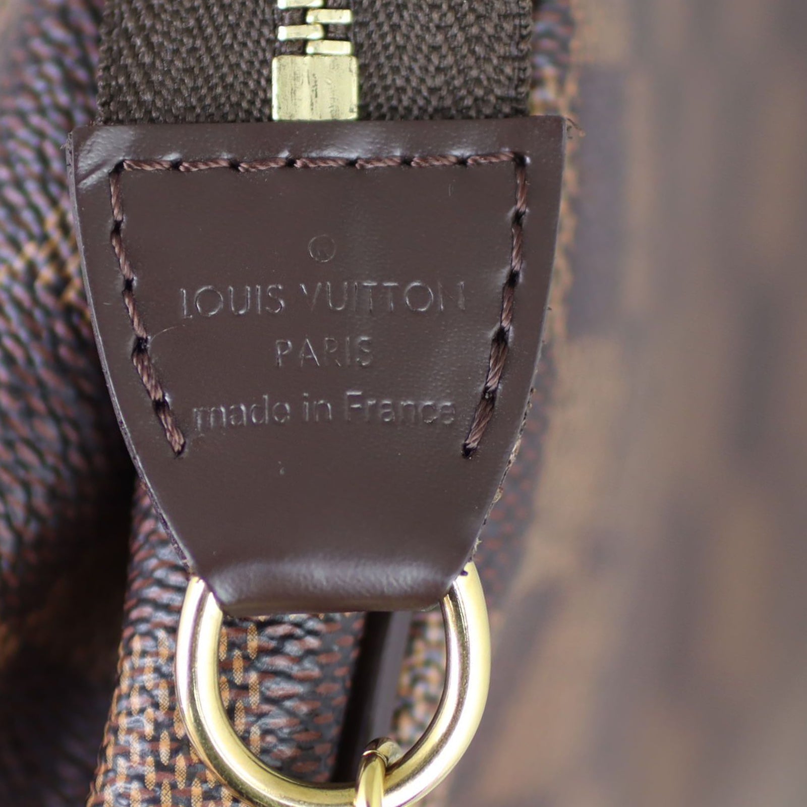 Louis Vuitton Eva Pochette Damier Ebene Stamp