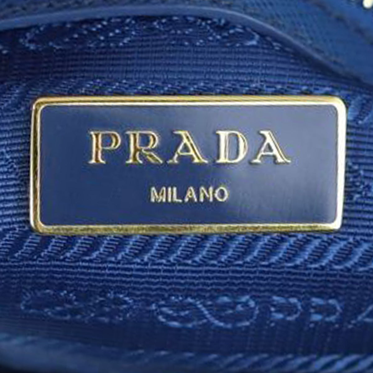 Prada Saffiano Lux Galleria Double Zip Tote Small Stamp
