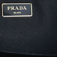 Prada Studded Canapa Tote Stamp