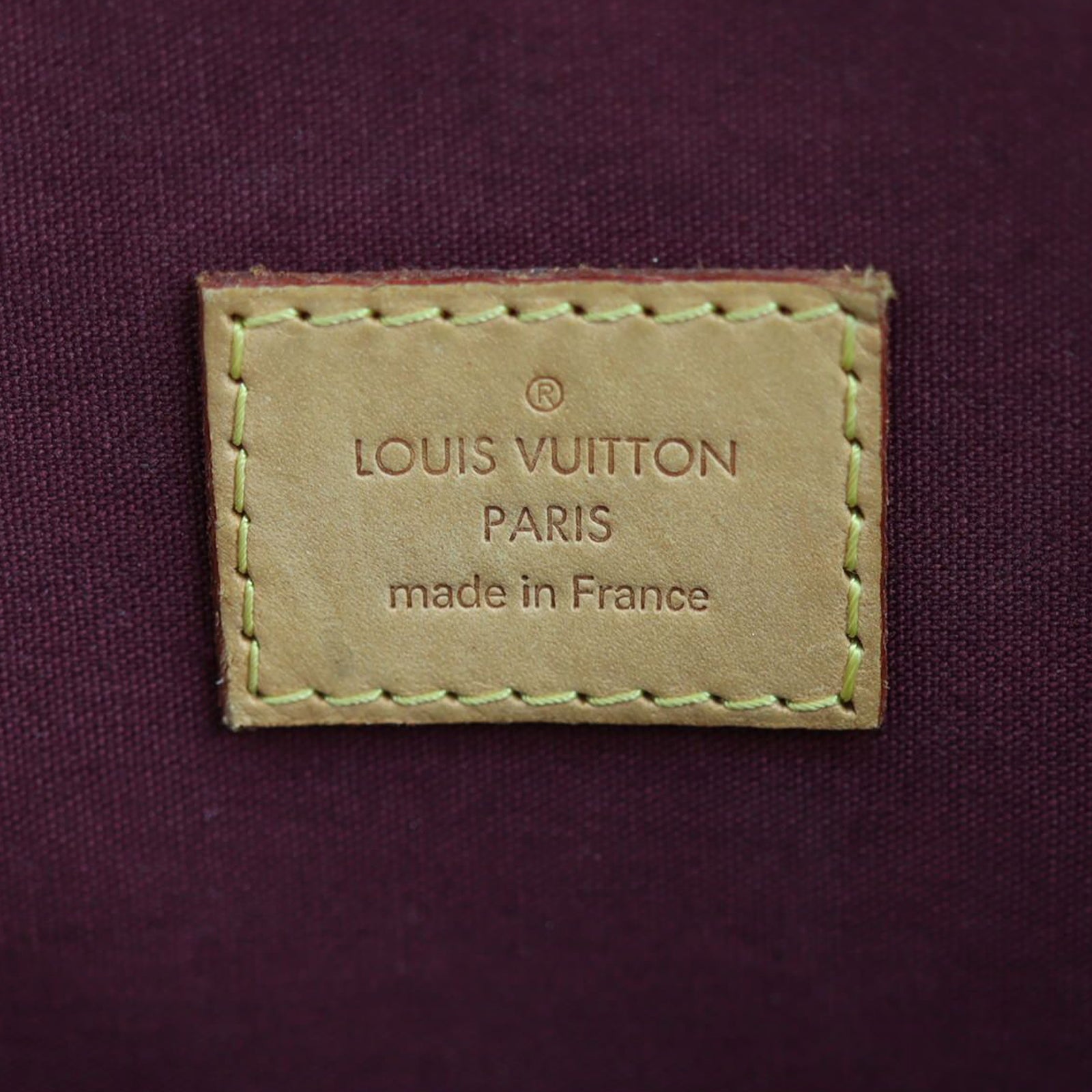 Louis Vuitton Alma GM Monogram Vernis Stamp