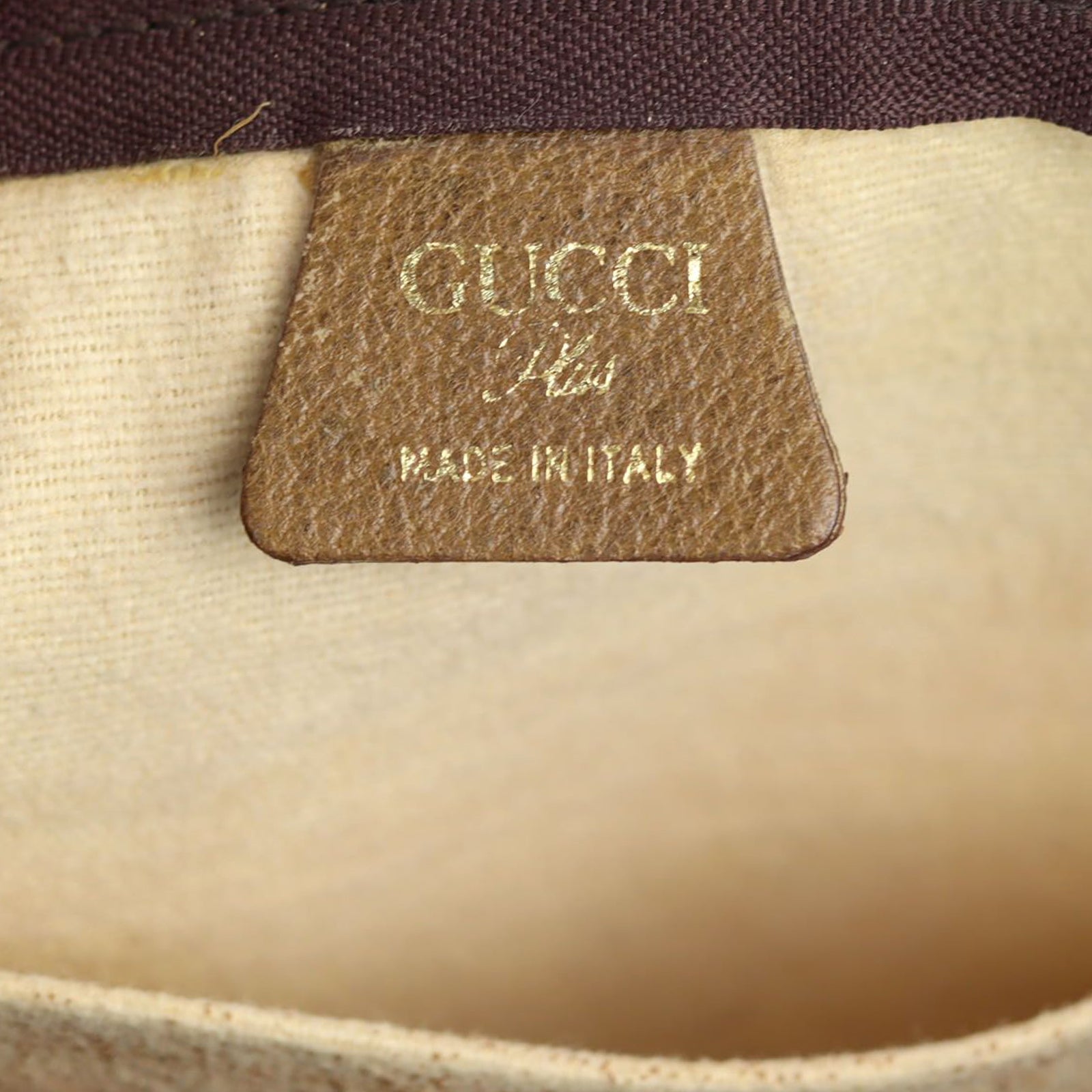 Gucci GG Supreme Plus Web Tote Stamp